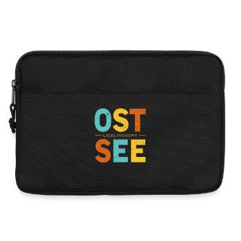 Mein Lieblingsort Ostsee Retro Küsten Design - Laptoptasche 13" - Schwarz - Vorne