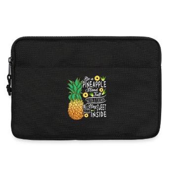 Be A Pineapple Stand Tall Wear A Crown Quote Art - Laptoptasche 13" - Schwarz - Vorne