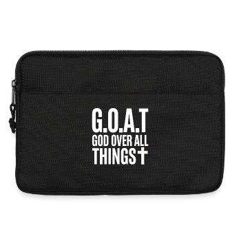 G.O.A.T God Over All Things Kreuz - Laptoptasche 13" - Schwarz - Vorne