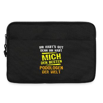 Podologe Geschenk - Laptoptasche 13" - Schwarz - Vorne