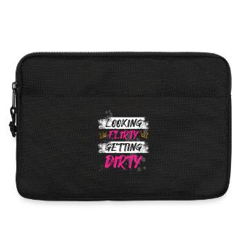 Looking flirty Schlammlauf Mud Run Muddy Race - Laptop bag 13" - black - Front