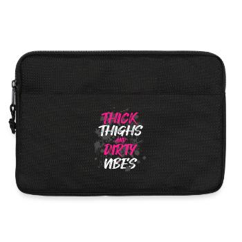Dirty vibes Schlammlauf Mud Run Muddy Race - Laptop bag 13" - black - Front