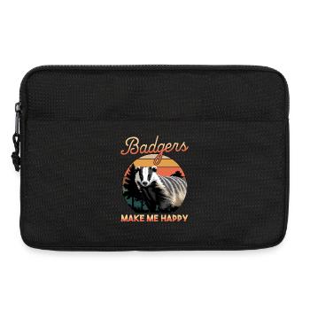 Funny Animal Badger - Laptoptasche 13" - Schwarz - Vorne