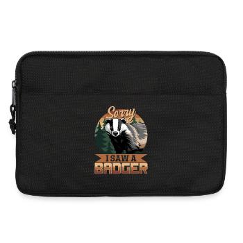 Funny Animal Badger - Laptoptasche 13" - Schwarz - Vorne