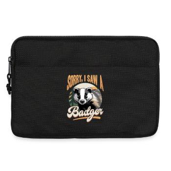 Funny Animal Badger - Laptoptasche 13" - Schwarz - Vorne