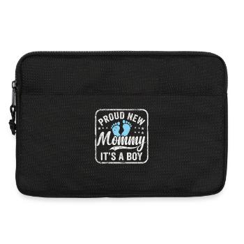Werdende Mama & Mutter, Geburt Sohn Junge - Laptoptasche 13" - Schwarz - Vorne
