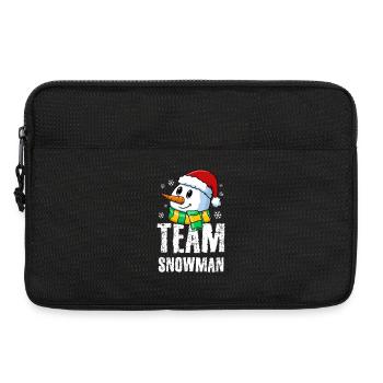 Cute Snowman with Santa Hat and Scarf Design - Laptoptasche 13" - Schwarz - Vorne