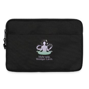  Mehr Sein Weniger Lärm Meditation Achtsamkeit - Laptoptasche 13" - Schwarz - Vorne