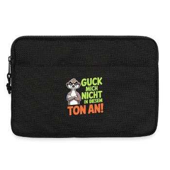 Guck Mich Nicht In Diesem Ton An Frech Büro Spruch - Laptoptasche 13" - Schwarz - Vorne
