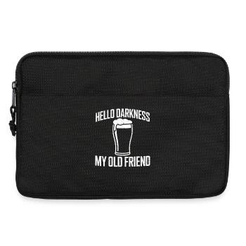 Hello Darkness My Old Friend Drinks Stout Beer - Laptop bag 13" - black - Front