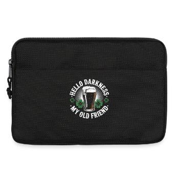 Hello Darkness My Old Friend Trinkt Stout-Bier - Laptoptasche 13" - Schwarz - Vorne