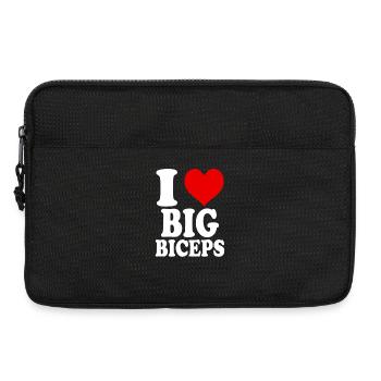 J’adore les gros biceps drôle GYM Fitness Gym - Sacoche pour ordinateur portable 13 pouces - noir - Devant
