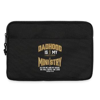 Être papa est mon ministère Papa béni Croix de Dieu - Sacoche pour ordinateur portable 13 pouces - noir - Devant