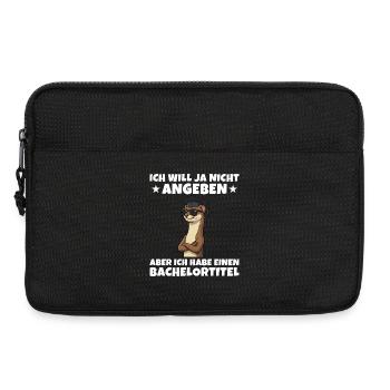 Bachelortitel geschafft Wiesel Studium Abschluss - Laptoptasche 13" - Schwarz - Vorne