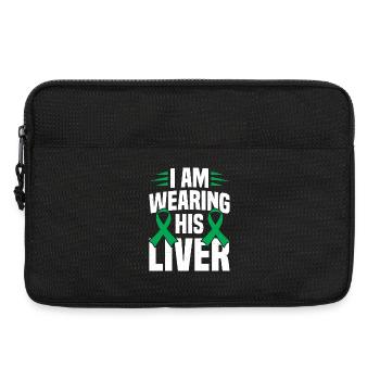 Leberspender-Transplantation Organ-Spender-Leber - Laptoptasche 13" - Schwarz - Vorne