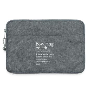 Funny Bowling Coach Definition Substantiv Slogan - Laptoptasche 13" - Grau meliert - Vorne
