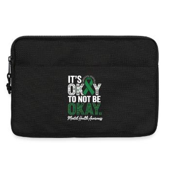 Mental Health Awareness – It's Okay Not Okay - Laptop bag 13" - black - Front