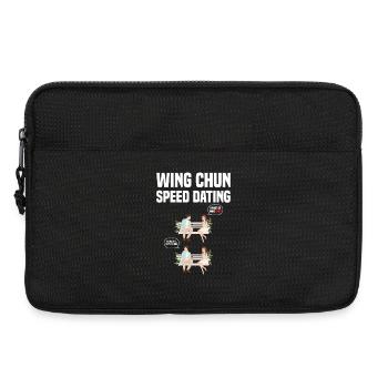 Wing Chun, Lehrerschule, Ausbilderstunde, Kung-Stunde. - Laptoptasche 13" - Schwarz - Vorne