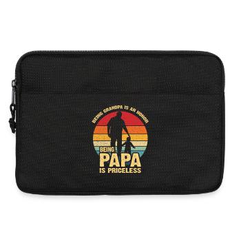 Opa zu sein, Papa zu sein – unbezahlbar - Laptoptasche 13" - Schwarz - Vorne