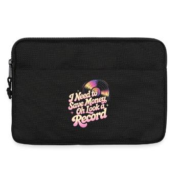 Ich muss Geld sparen – oh, schau mal, eine Schallp - Laptoptasche 13" - Schwarz - Vorne