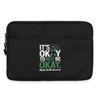 Mental Health Awareness – It's Okay Not Okay - Laptop bag 13" - black - Front