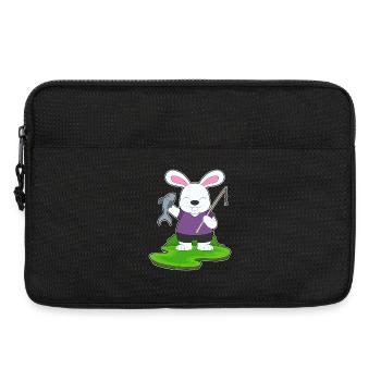 Pêche au poisson pêcheur lapin. - Sacoche pour ordinateur portable 13 pouces - noir - Devant