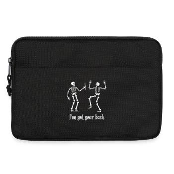 Des squelettes dansants qui te soutiennent - Sacoche pour ordinateur portable 13 pouces - noir - Devant