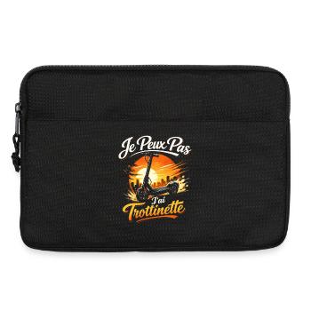 Je peux pas j'ai trottinette - Sacoche pour ordinateur portable 13 pouces - noir - Devant