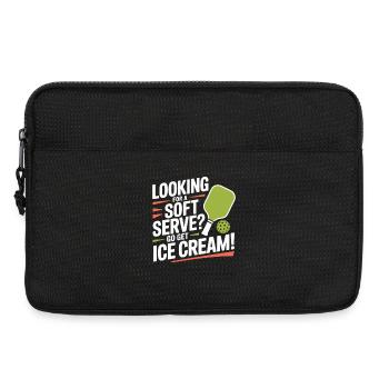Pickleball Player Looking For Soft Serve Dinking - Laptop bag 13" - black - Front