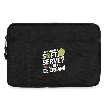 Pickleball Player Looking For Soft Serve Dinking - Laptop bag 13" - black - Front
