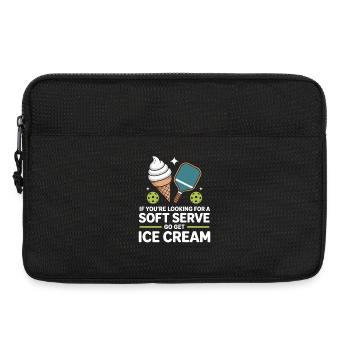 Pickleball Player Looking For Soft Serve Dinking - Laptop bag 13" - black - Front