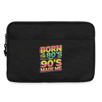Né dans les années 80 Mais les années 90 m’ont rendu rétro - Sacoche pour ordinateur portable 13 pouces - noir - Devant