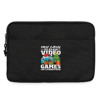 Probably playing video games Christmas - Laptop bag 13" - black - Front