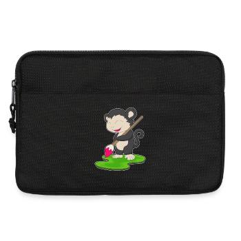 Affe Maler Pinsel Malen - Laptoptasche 13" - Schwarz - Vorne