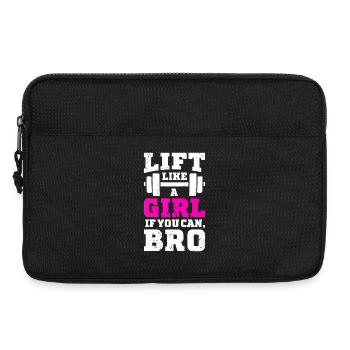Lift Like a Girl if You Can Bro Fitness Gym - Laptoptasche 13" - Schwarz - Vorne