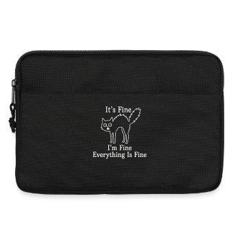 It's Fine I'm Fine Everything is Fine Katzen - Laptoptasche 13" - Schwarz - Vorne