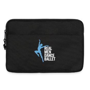 Real Men Dance Ballet T-Shirt – Ballet Dancer - Laptop bag 13" - black - Front