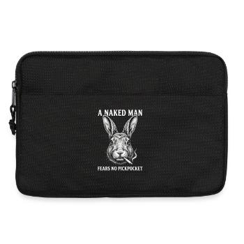 A Naked Man Fears No Pickpocket Funny Vintage - Laptop bag 13" - black - Front
