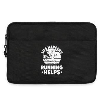 La vie de coureur de marathon arrive La course aide - Sacoche pour ordinateur portable 13 pouces - noir - Devant
