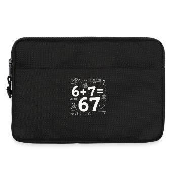Six Seven 67 Meme 6+7=67 Italian Brainrot Humor - Laptop bag 13" - black - Front