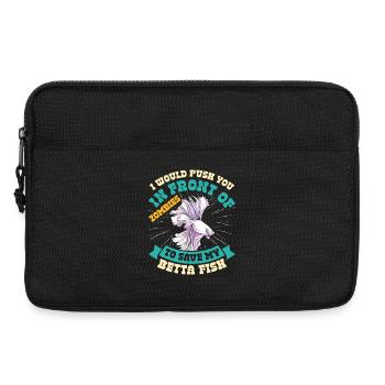 Siamesischer Kampffischbesitzer Aquarium - Laptoptasche 13" - Schwarz - Vorne