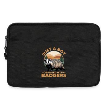 Funny Animal Badger - Laptoptasche 13" - Schwarz - Vorne