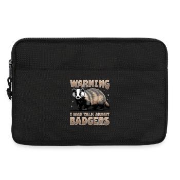 Funny Animal Badger - Laptop bag 13" - black - Front