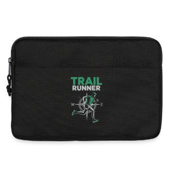 Trail Running - un coureur dans la nature - Sacoche pour ordinateur portable 13 pouces - noir - Devant