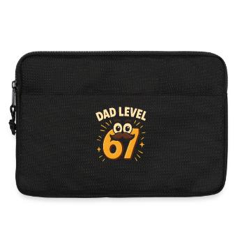 Dad Level 67 Six Seven Meme Father Dad Humor - Laptop bag 13" - black - Front