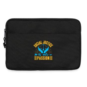 Citation d’un travailleur social : La justice est notre passion Social - Sacoche pour ordinateur portable 13 pouces - noir - Devant
