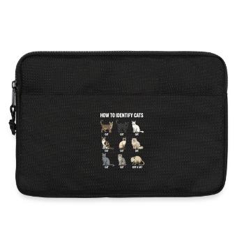 Cat Species Recognition Motif - Laptop bag 13" - black - Front