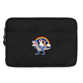Chihuahua-Einhorn-Dinosaurier-Hemd - Laptoptasche 13" - Schwarz - Vorne