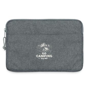 Camping Abenteuer Spruch Go Camping Stay Wild Camp - Laptoptasche 13" - Grau meliert - Vorne