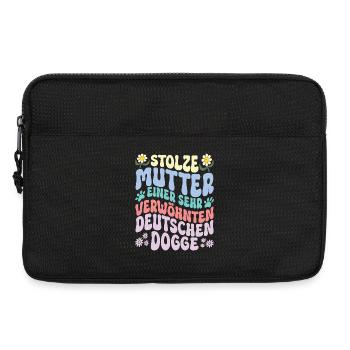 Stolze Hundemama einer Dogge - Laptoptasche 13" - Schwarz - Vorne
